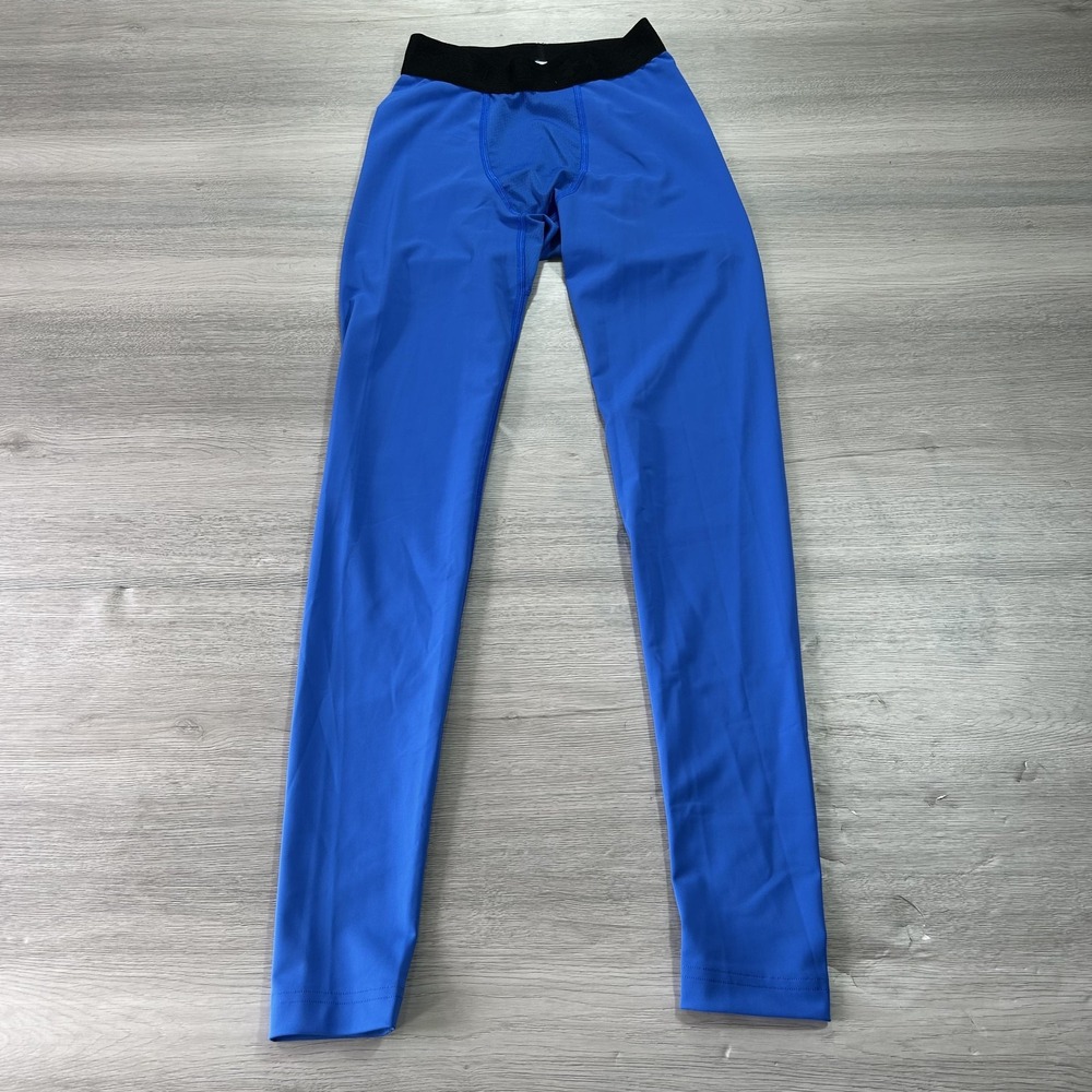 Under Armour Compression Pants Womens Small Blue Black Long‎ Leggings 1297182